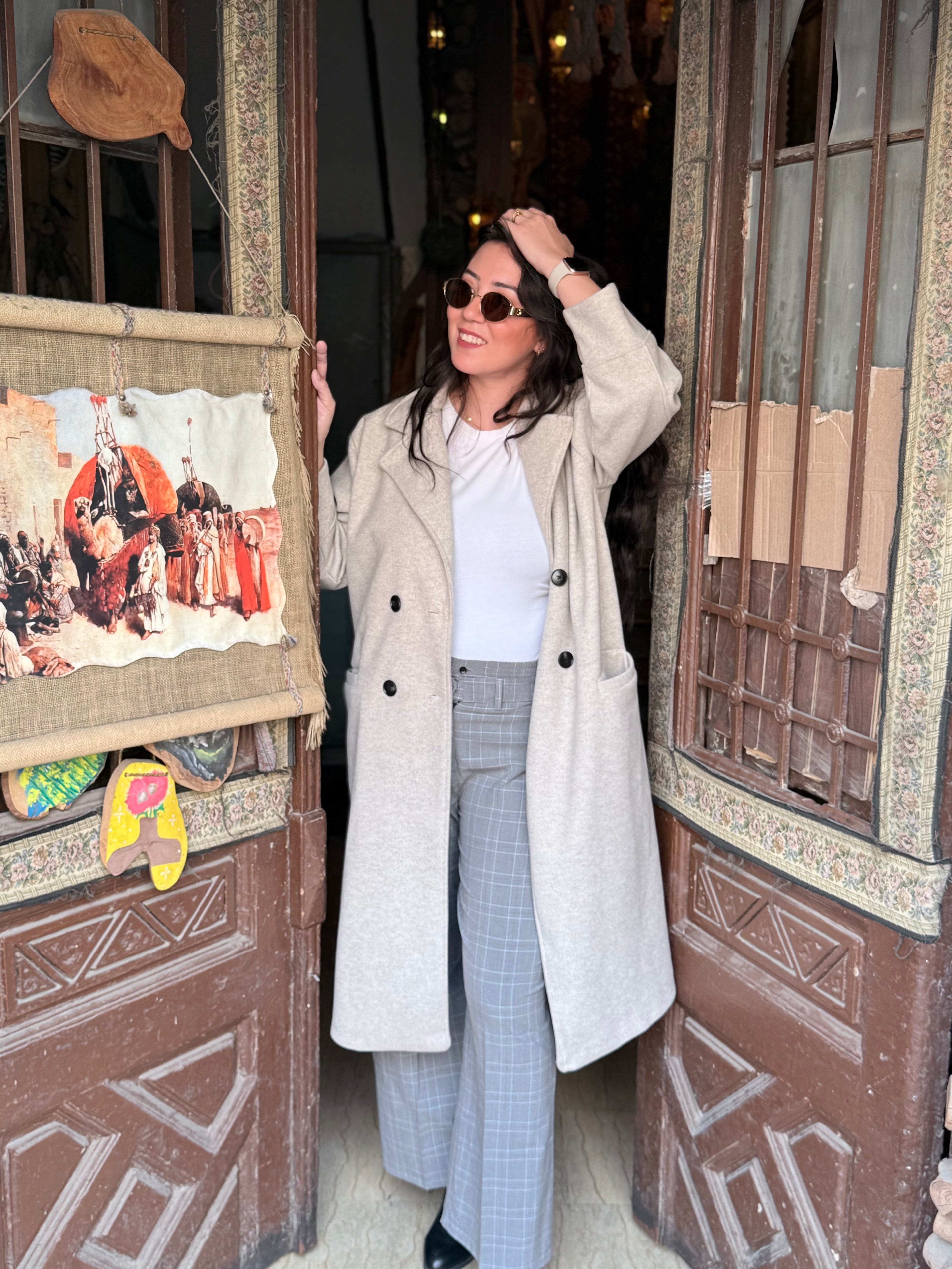 Soft Wool Coat in beige